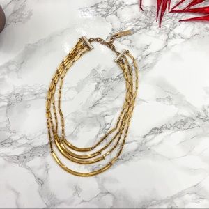 Vince Camuto Gold Layered Statement Necklace
